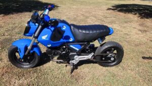 Side view of Honda Grom Lowered