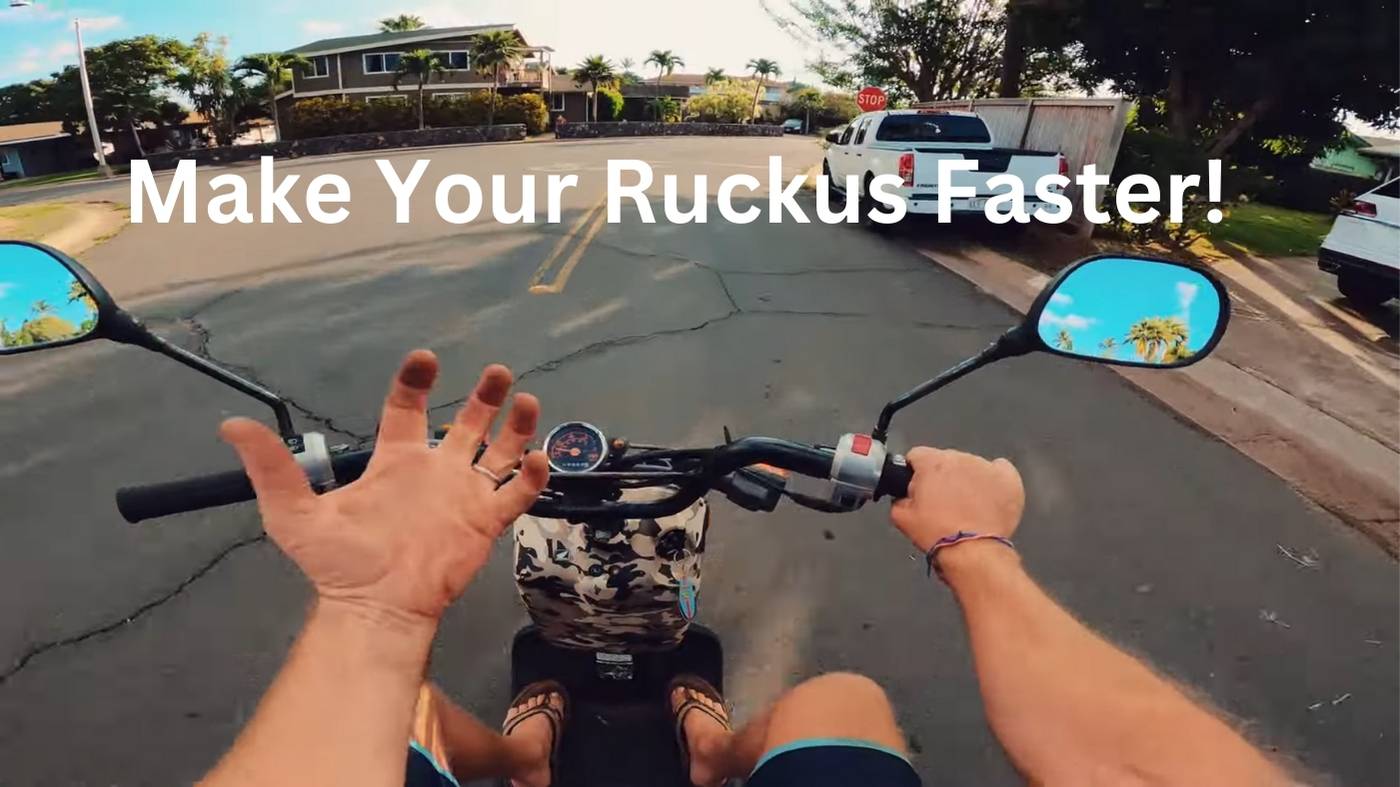 riding a honda ruckus