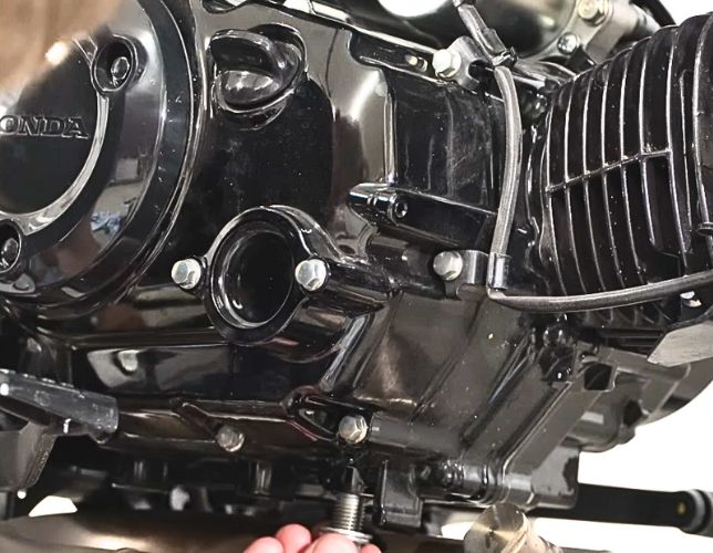 reinstalling the drain plug on honda grom